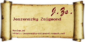 Jeszenszky Zsigmond névjegykártya