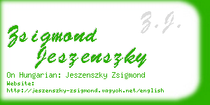 zsigmond jeszenszky business card